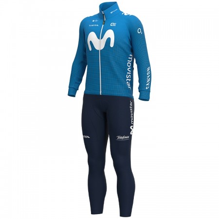 Completo Maglia ML + Pantaloncino con bretelle ML 2020 Movistar Team N001 Completo Maglia ML + Pantaloncino con bretelle ML 2020 Movistar Team N001